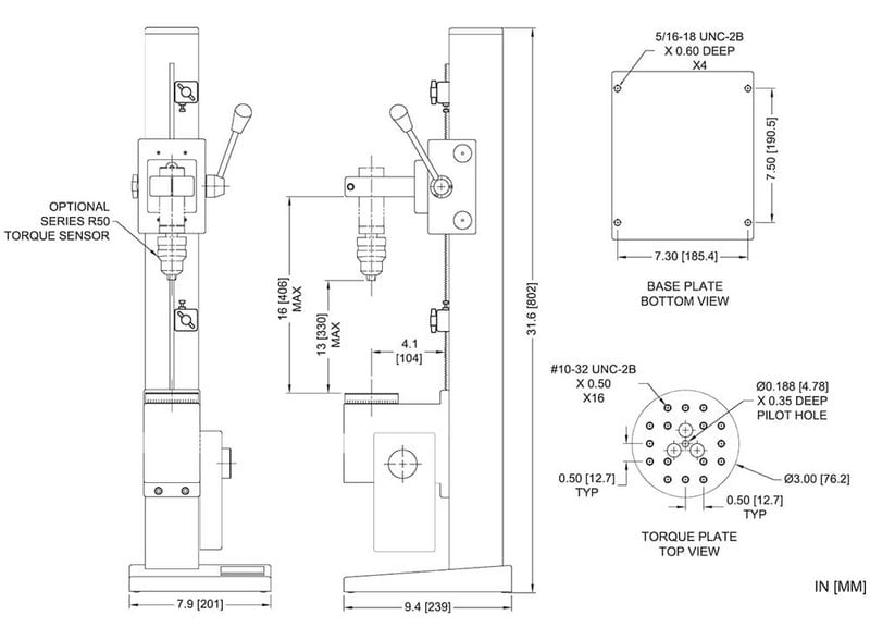 Mark-10 CAP-TSTM-DC Sistema Motorizado de Prueba de Torque de Tapa