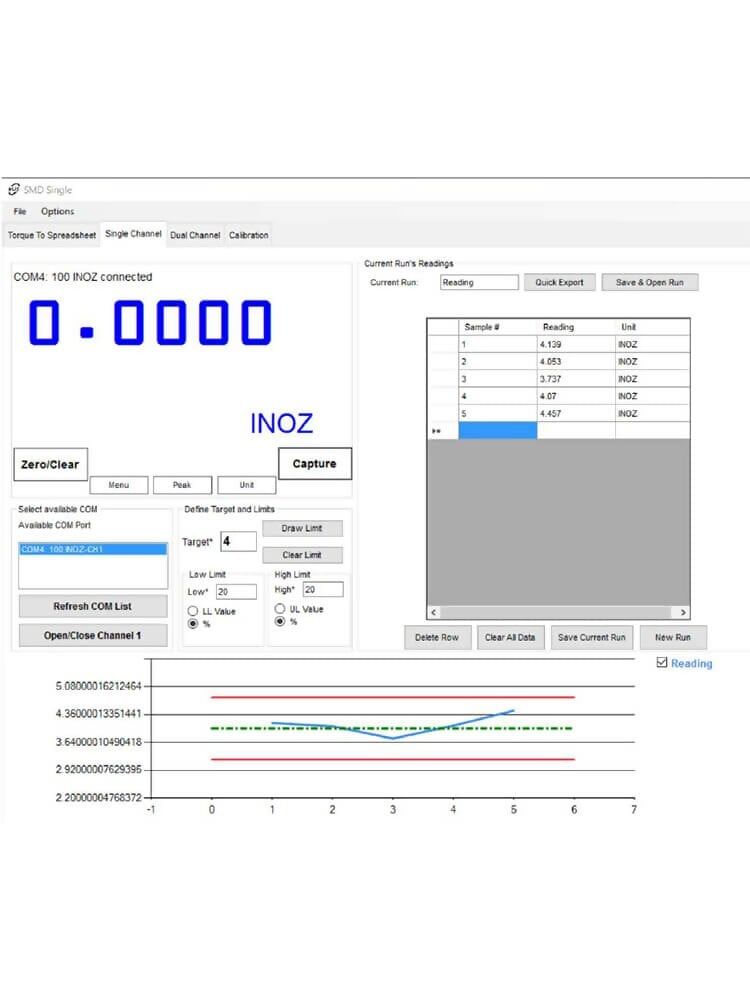 AWS SMD-SC Torque Tester Software, For Data Analysis and Collection