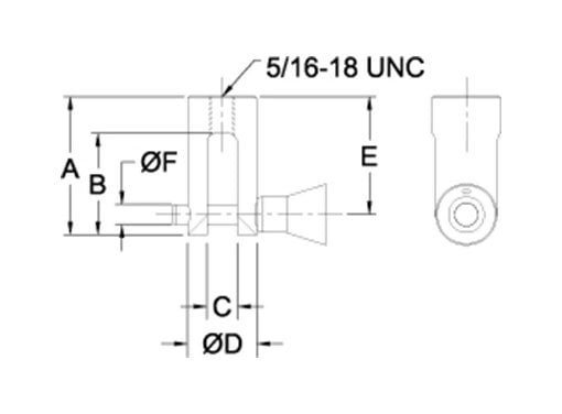 Mark-10 G1077 Clevis Grip, 500 lbF Capacity