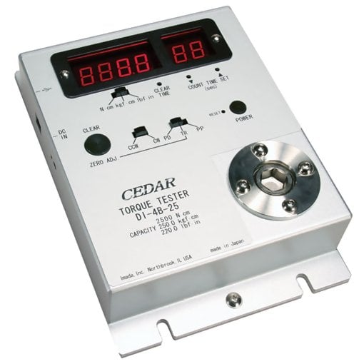 Imada Cedar DI-4B-25 Digital Torque Tester for Air Tools and Impact Wrenches, 220 lbf-in/ 250 Kgf-cm