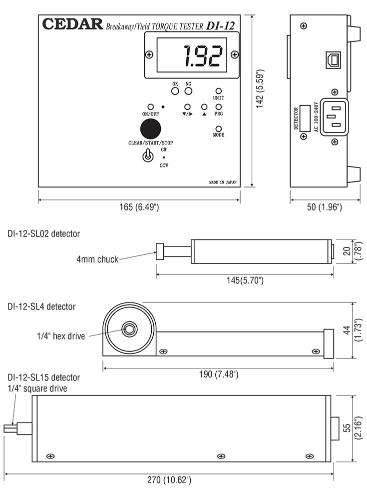 Imada Cedar DI-12-SL Automatic Breakaway Torque Tester