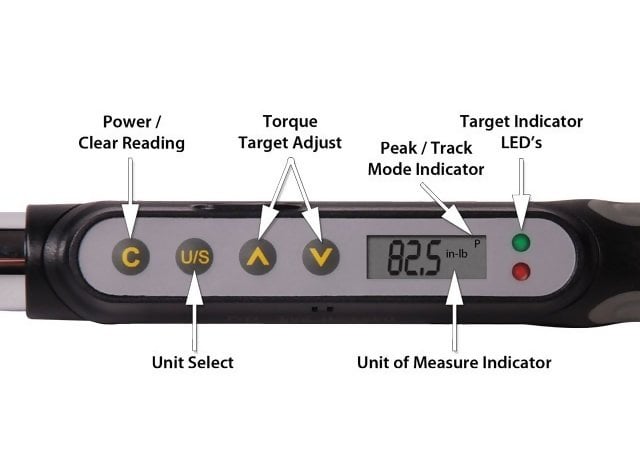 Checkline DTF Digital Torque Wrench with 1/4" Female Hex Drive