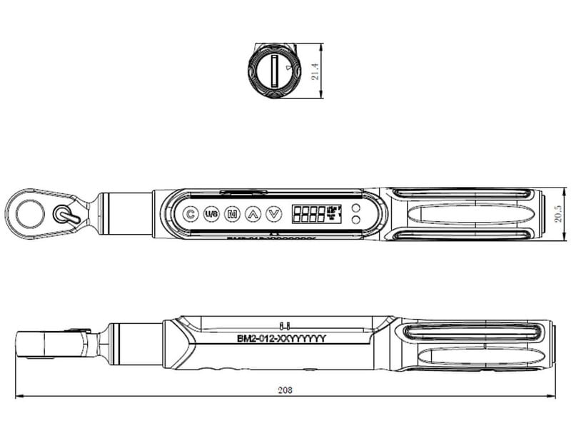 Checkline DTF Digital Torque Wrench with 1/4" Female Hex Drive