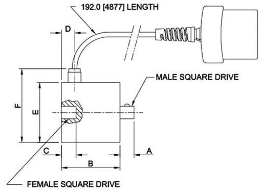 Mark-10 Sensores de Par de Cuadradillo Serie R55