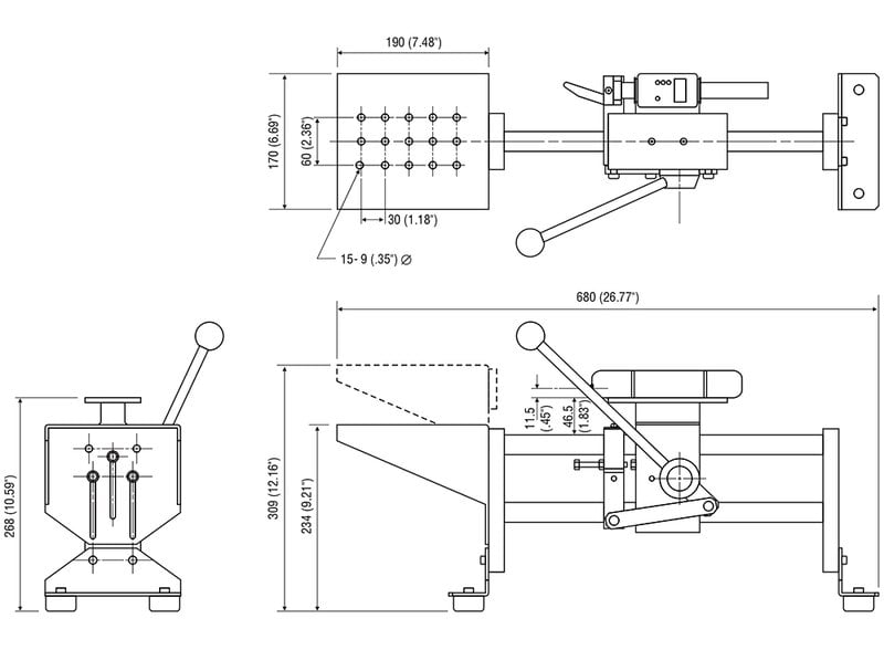 Imada NLH Horizontal Lever Test Stand