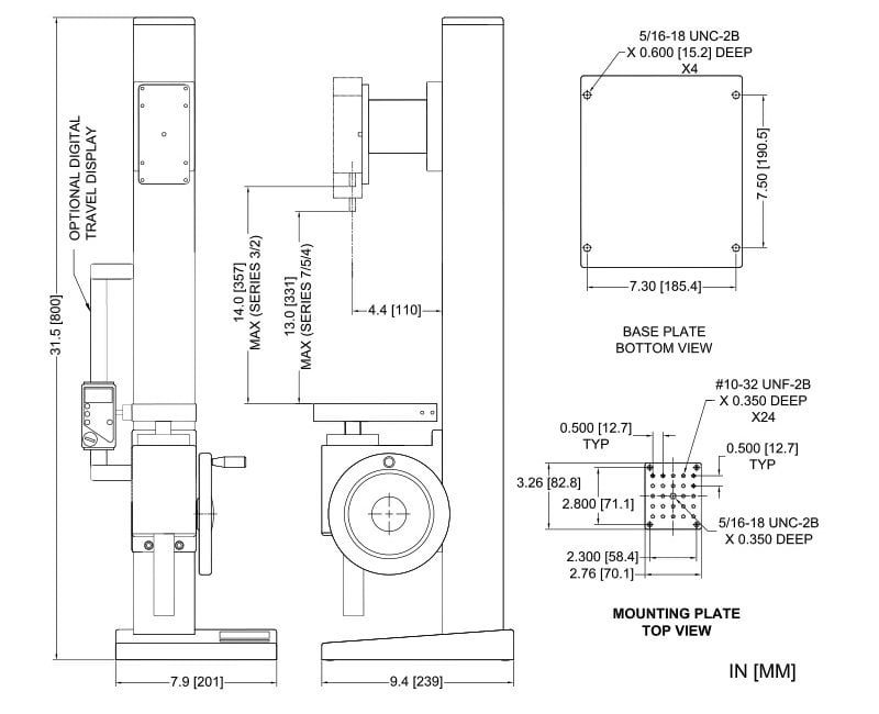 Mark-10 TSF High Capacity Manual Test Stand