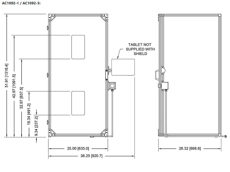 Mark-10 AC1092 Shields for Test Frames and Test Stands
