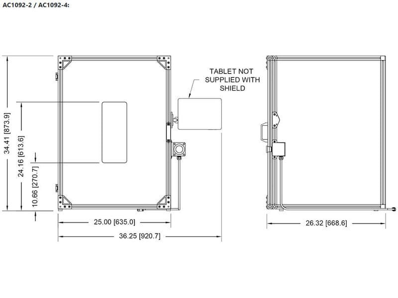 Mark-10 AC1092 Shields for Test Frames and Test Stands