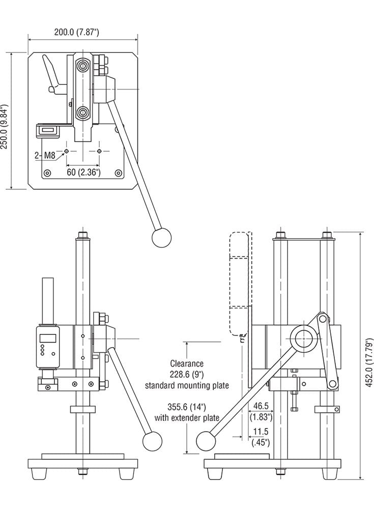 Imada NLV-220 Vertical Lever Test Stand