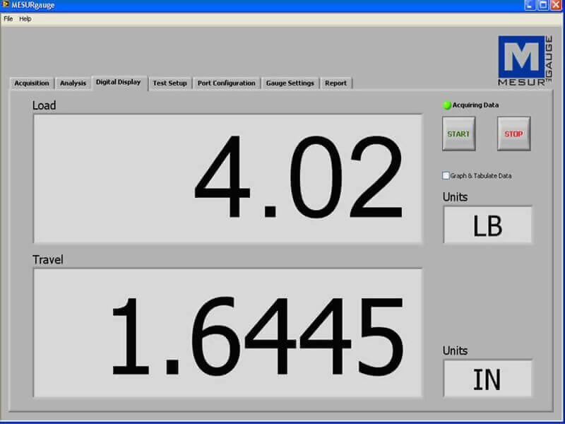 Mark-10 MESURgauge Plus Load &amp; Travel Analysis Software