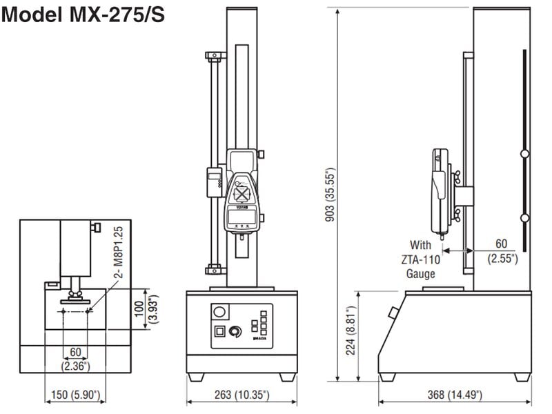 Imada MX-110 Motorized Vertical Test Stand