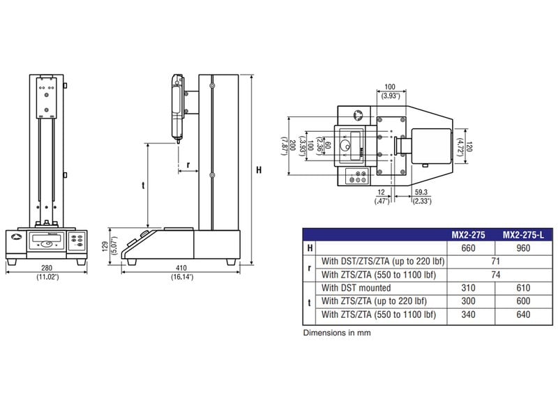 Imada MX-275 Motorized Vertical Test Stand