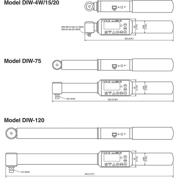 Cedar DIW Lightweight Digital Torque Tester / Wrench
