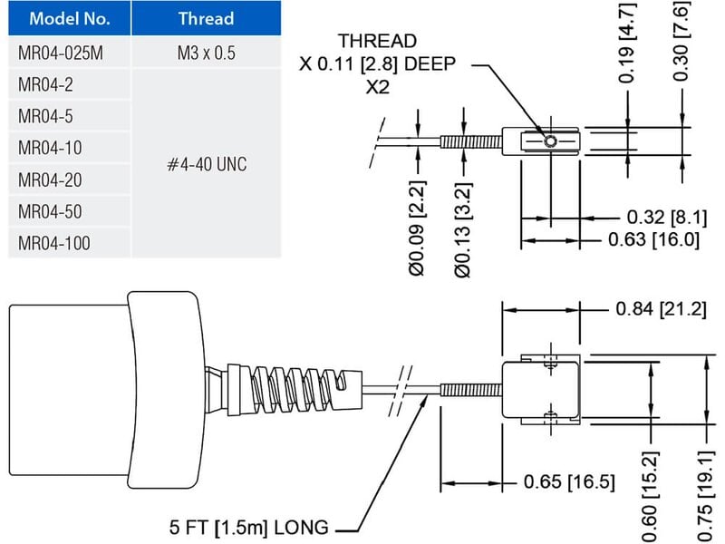 Mark-10 Series R04 Miniature S-Beam Force Sensor