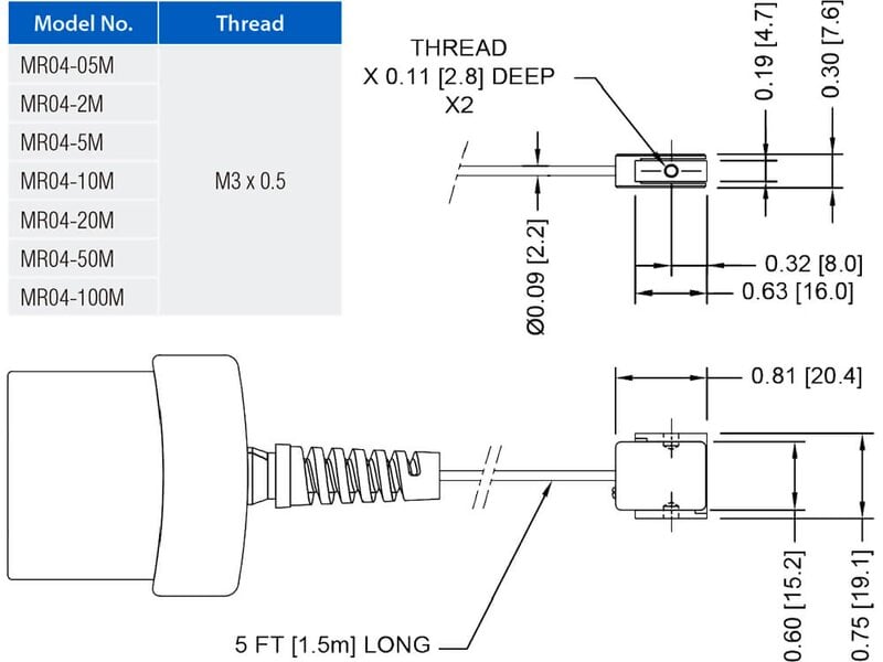 Mark-10 Series R04 Miniature S-Beam Force Sensor