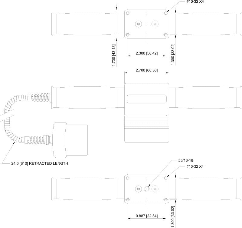 Mark-10 MR05-500 Push/Pull Sensor Series 5, 500 lbs Capacity
